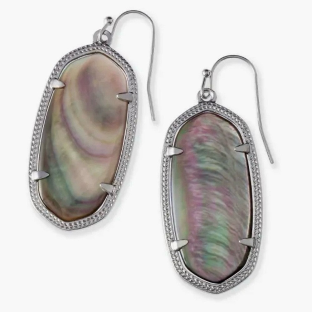 Kendra Scott Silver Iridescent Earrings